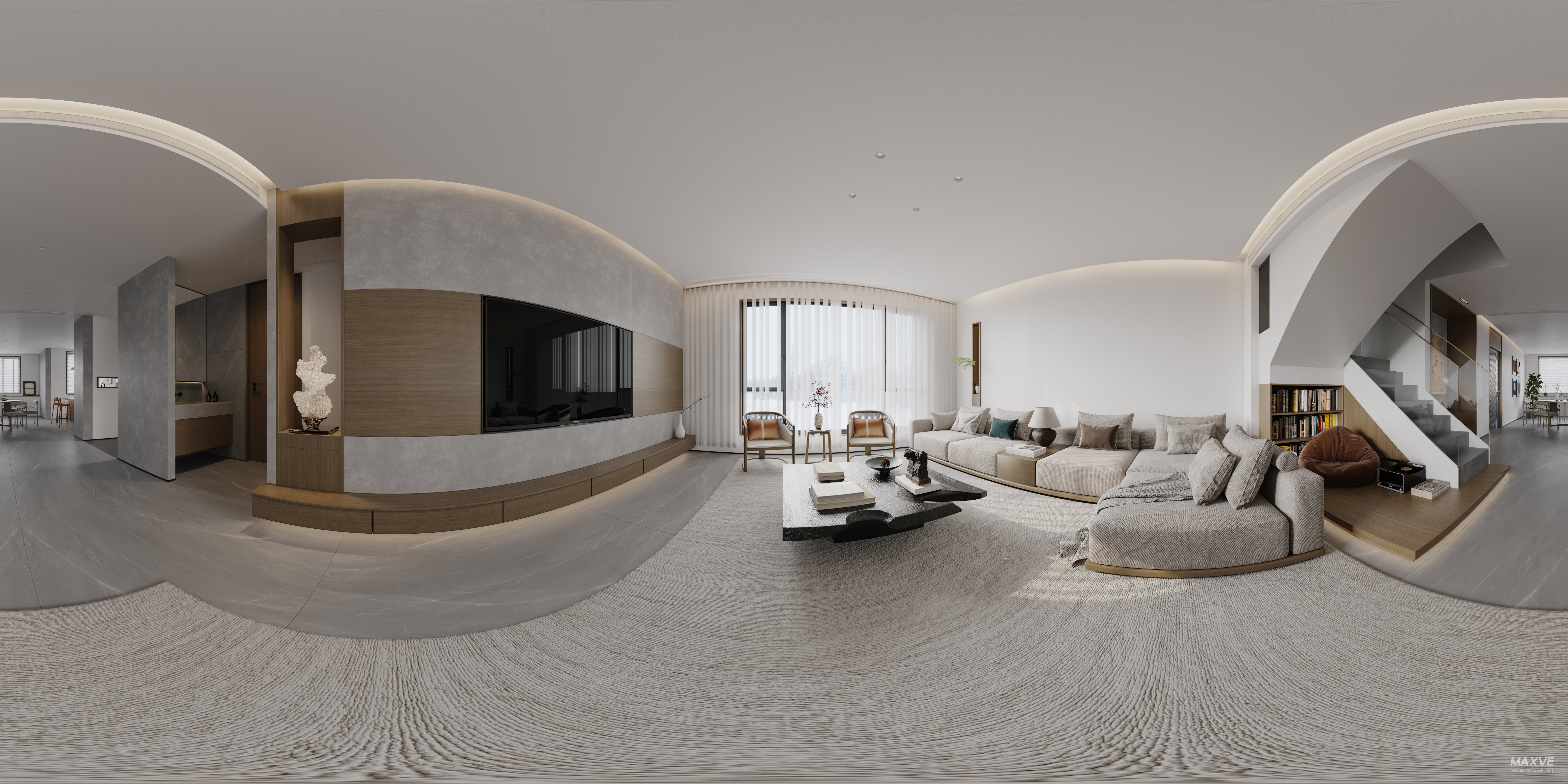 living room dining room - 360° Thumbnail