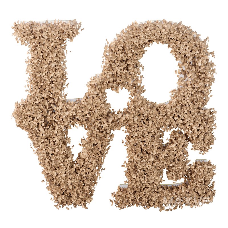 Artificial Office Wall Plants Letters LOVE - Image 1