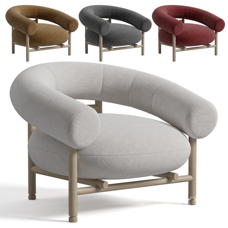 WEWOOD LOOP ARMCHAIR WITH OAK FRAME - Image 1