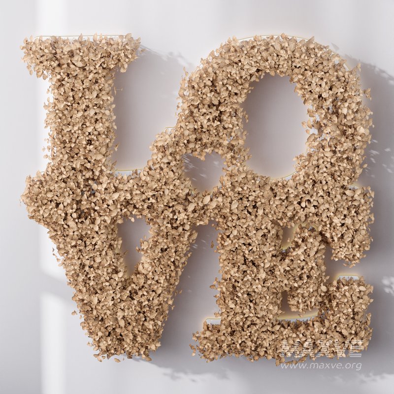 Artificial Office Wall Plants Letters LOVE - Image 2
