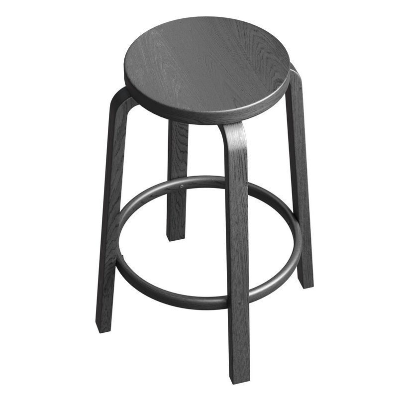 Artek Bar Stool 64 Black - Image 2