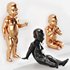 Black and Gold Baby Mannequin 4 pose Dive Gesture Pat a cake Relax - Thumbnail 2