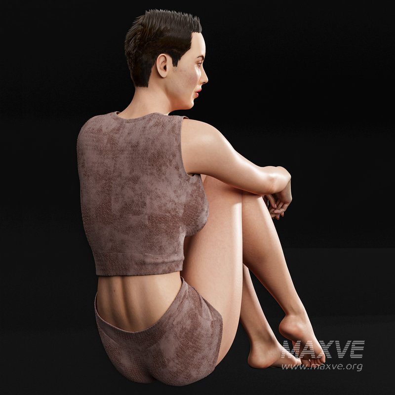 Ashlee Meditation Woman Pose Character - Image 3