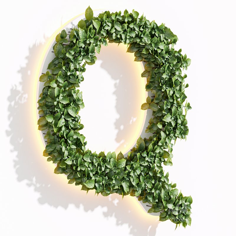 Artificial Office Wall Plants Letters A to-Z - Image 3