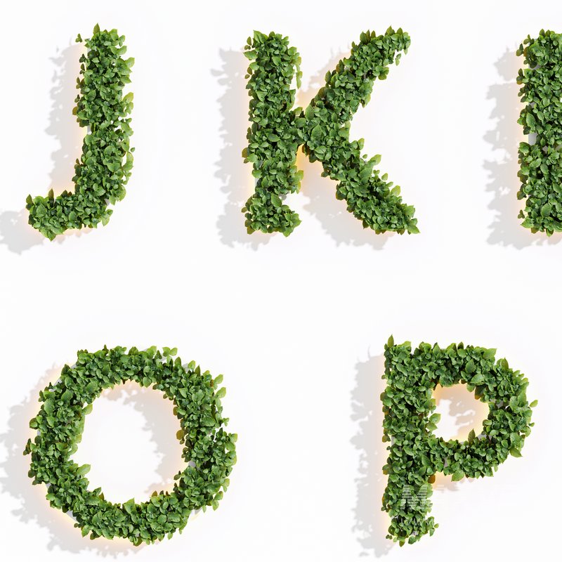 Artificial Office Wall Plants Letters A to-Z - Image 4