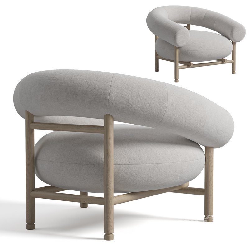 WEWOOD LOOP ARMCHAIR WITH OAK FRAME - Image 7