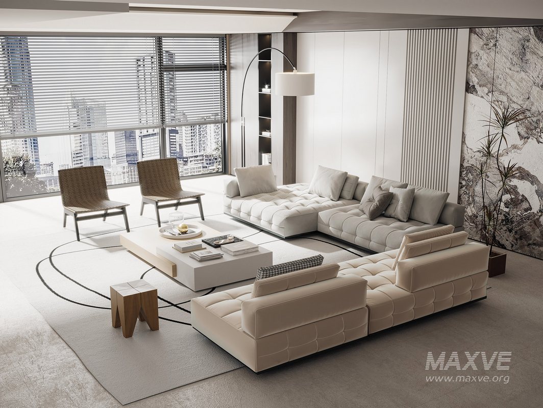 Modern sofa and chair - Image 1