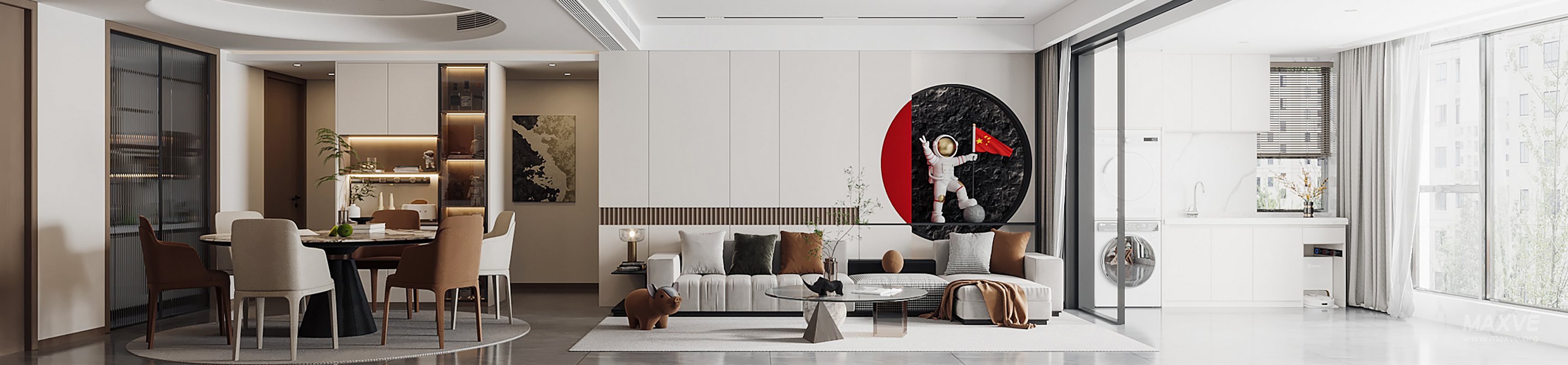 Modern living room restaurant - Image 2