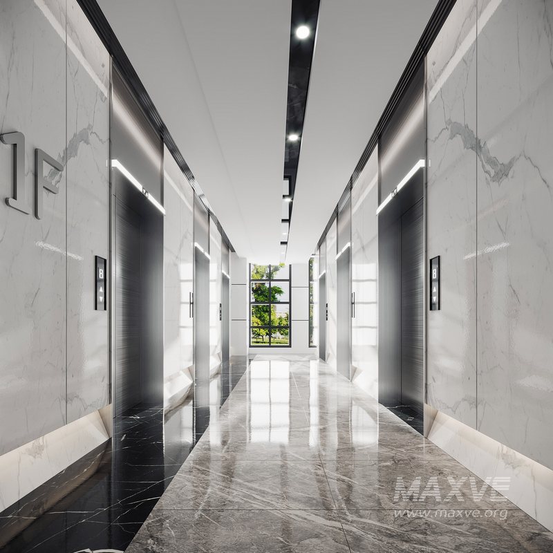 Modern elevator room - Image 1