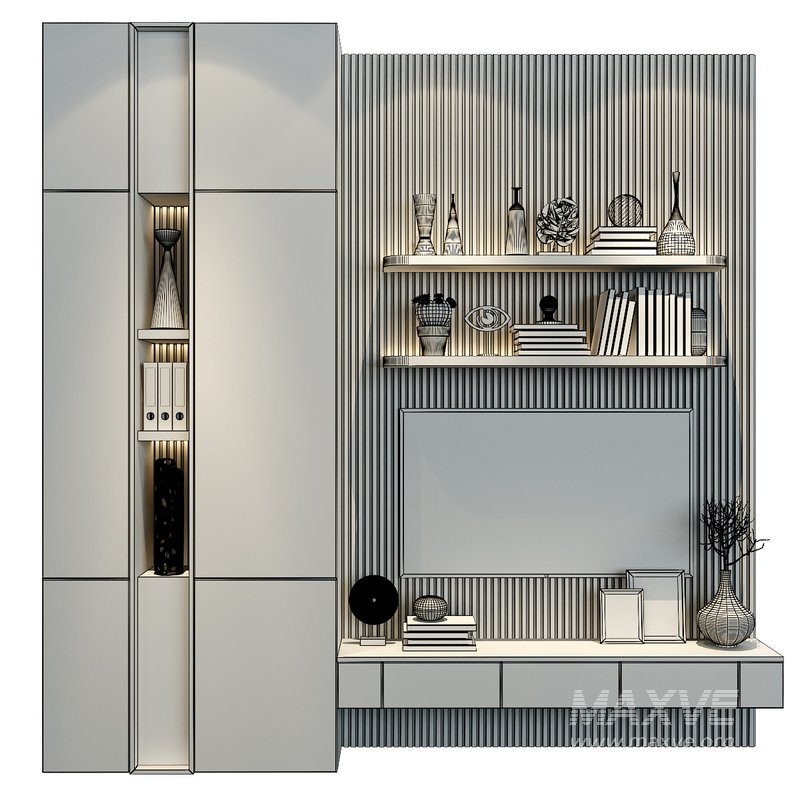 TV wall set 0207 - Image 2