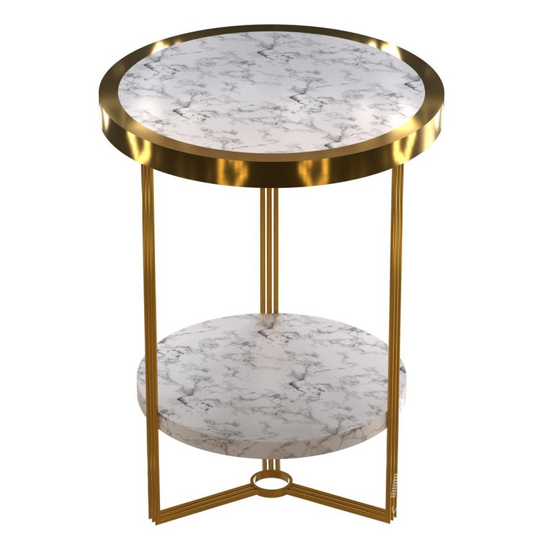 Sofa Side Tabl Marble Simple Bedside Table - Image 1