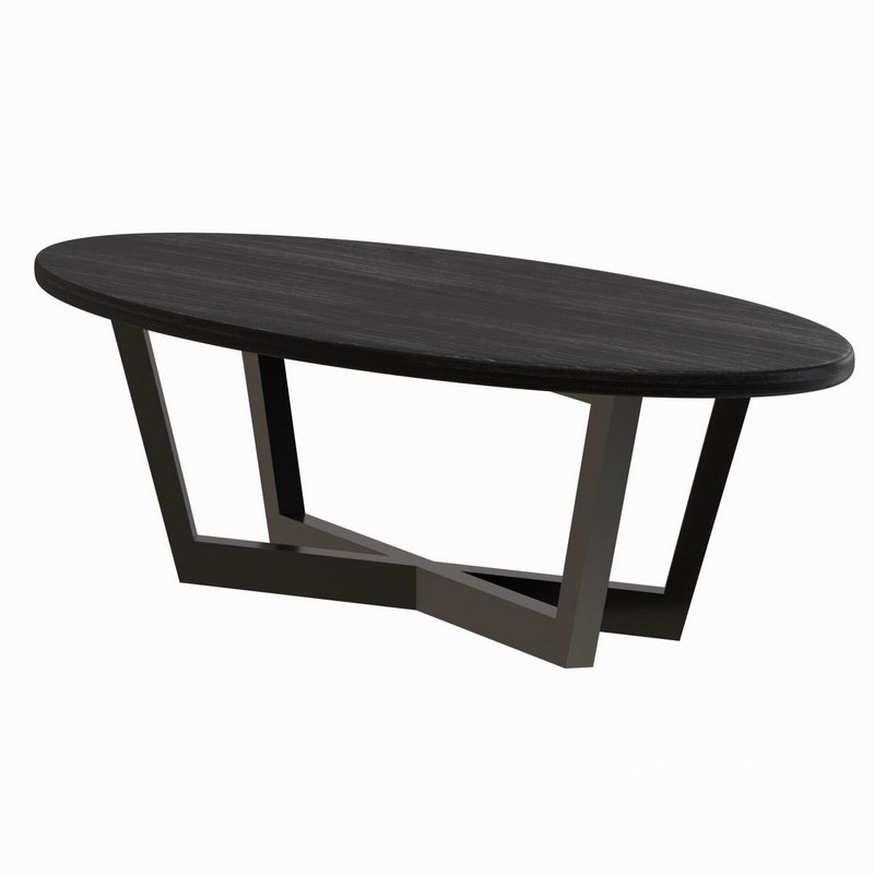 Preston Oval Top Wooden Coffee Table - Image 1