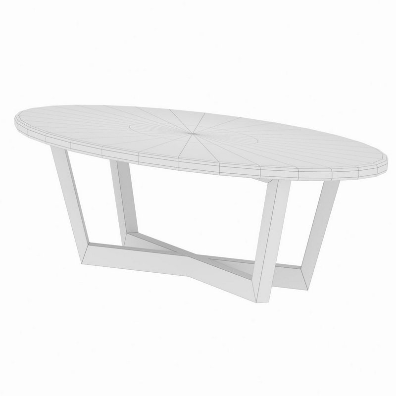 Preston Oval Top Wooden Coffee Table - Image 2