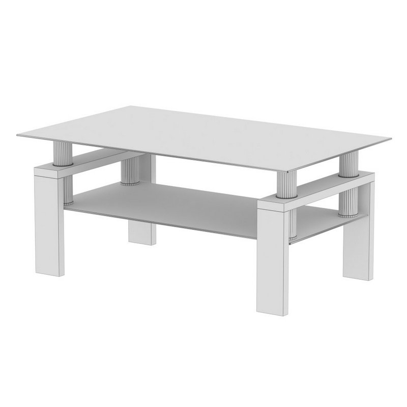Glass Coffee Table with Lower Shelf - Image 2