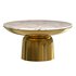 Round coffee table in white marble and gold-tone metal - Thumbnail 1