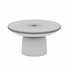 Round coffee table in white marble and gold-tone metal - Thumbnail 2