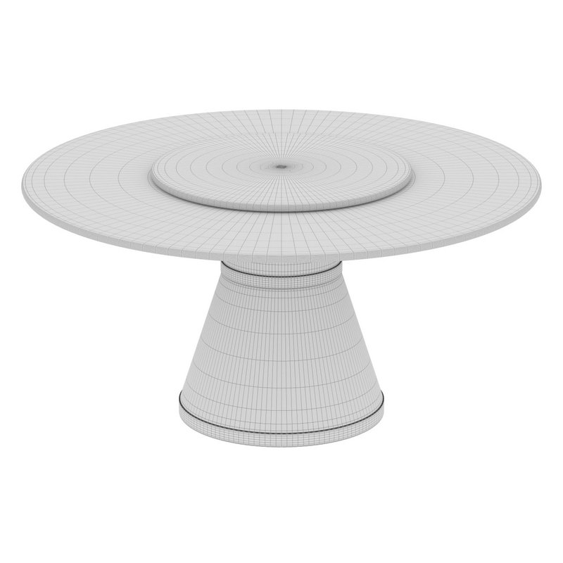 Modern Marble Dining Table Round Dining Table with Lazy Susan - Image 2