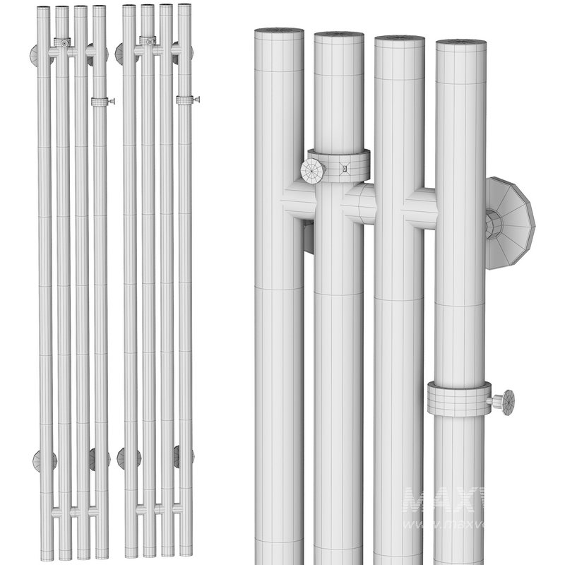 Electric towel warmer EWRIKA Penelope V 120×15 white and black - Image 1