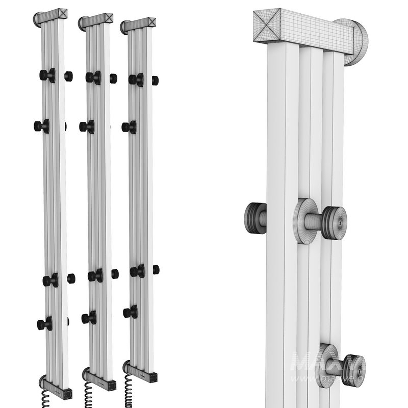 Electric towel warmer Sunerzha Horda 4 0 120×16 6 white silver and black - Image 1