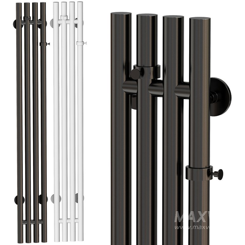 Electric towel warmer EWRIKA Penelope V 120×15 white and black - Image 2