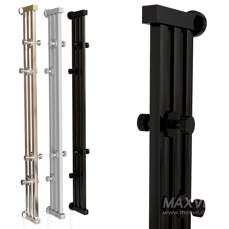 Electric towel warmer Sunerzha Horda 4 0 120×16 6 white silver and black - Image 2