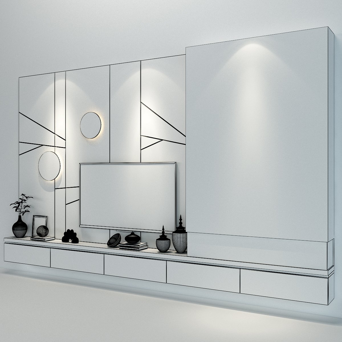 TV Wall set 0128 - Image 3