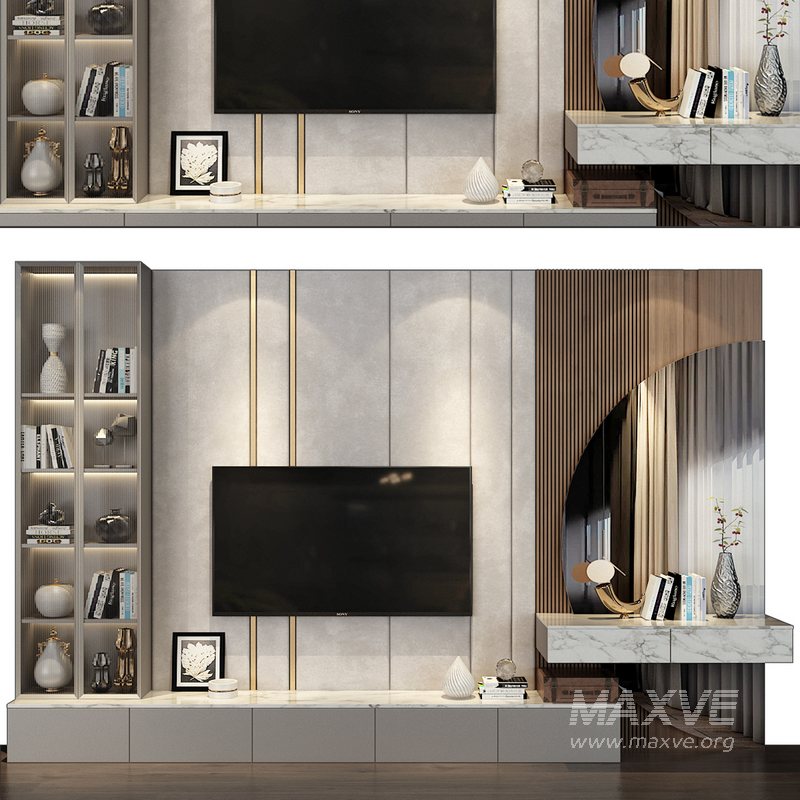 TV Wall set 0121 - Image 1
