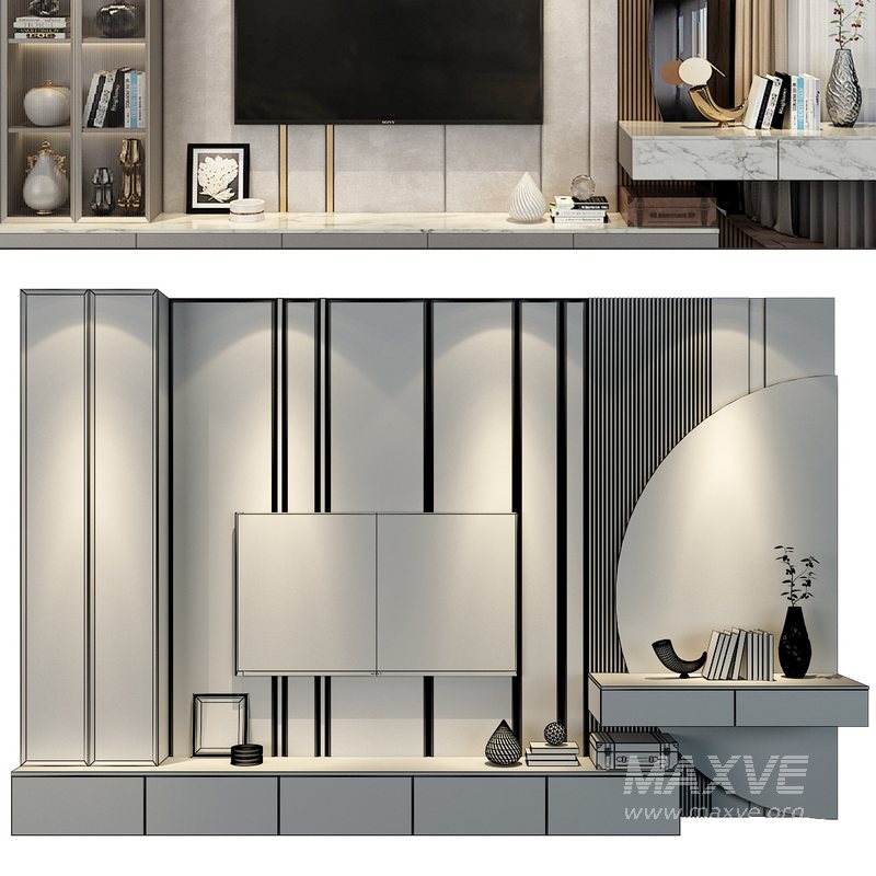 TV Wall set 0121 - Image 2