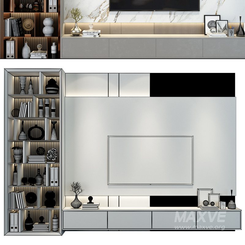 TV Wall set 0224 - Image 2