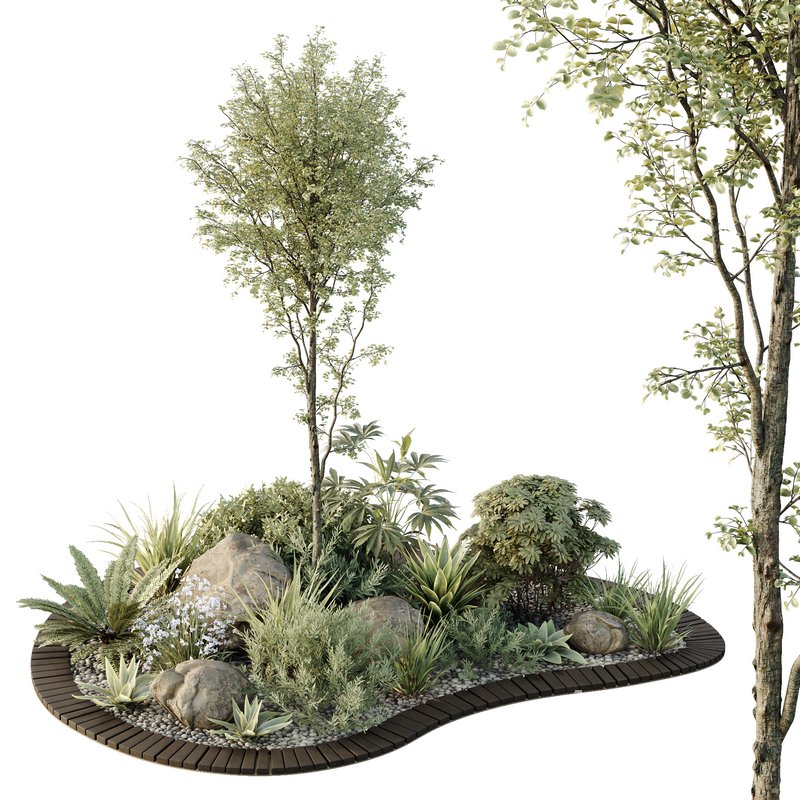 HQ Tree and bush garden box outdoor VOL 08 - Image 1