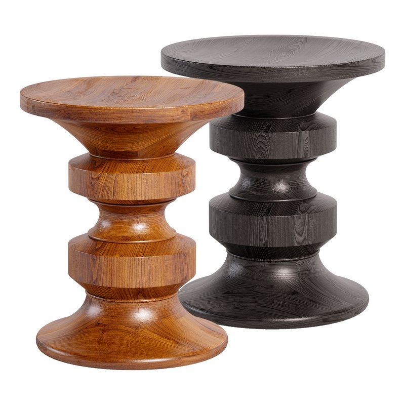 eames  turned stool - Image 1
