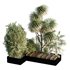 HQ Urban environment set of green plant benches 01 - Thumbnail 1