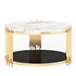 Camperian Rose Gold Coffee Table Marble - Thumbnail 2