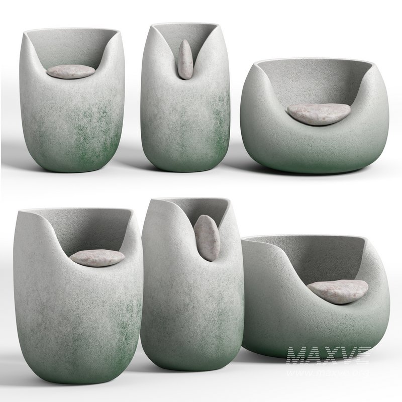 Martn  warps ceramic vases with raw stones - Image 3