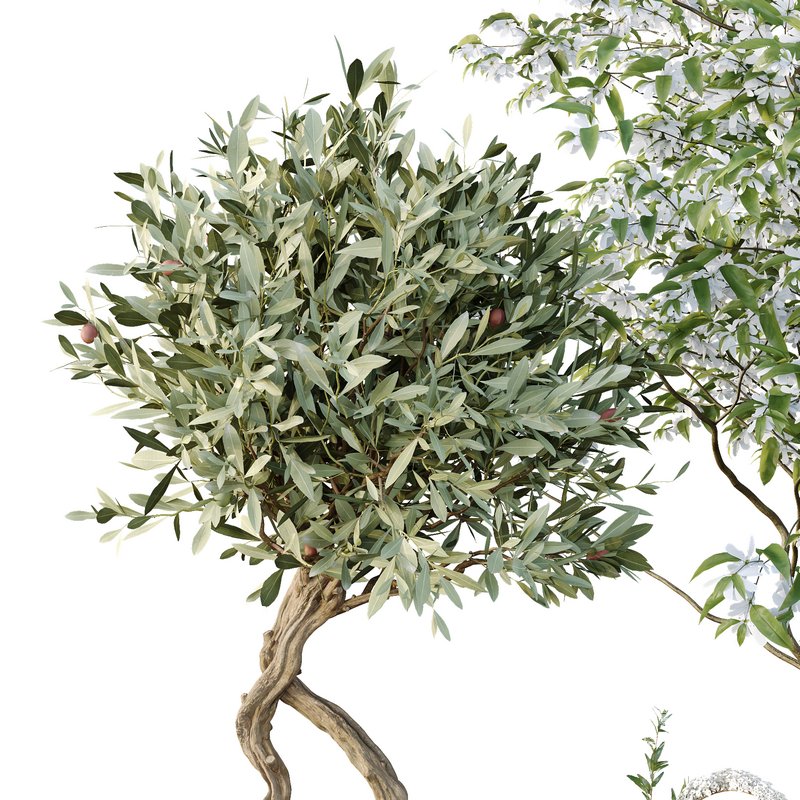 HQ Urban environment set of green plant benches 04 - Image 3