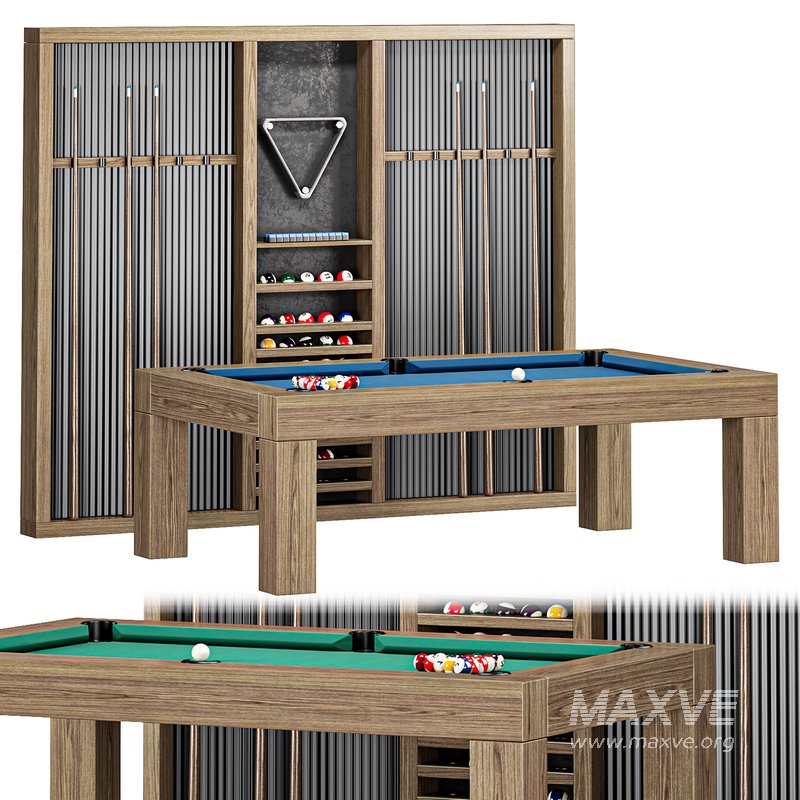 Parsons Pool Table Dry Oak - Image 1