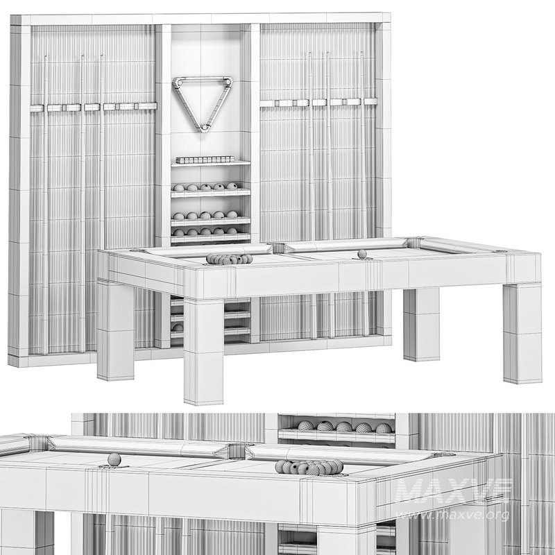 Parsons Pool Table Dry Oak - Image 3