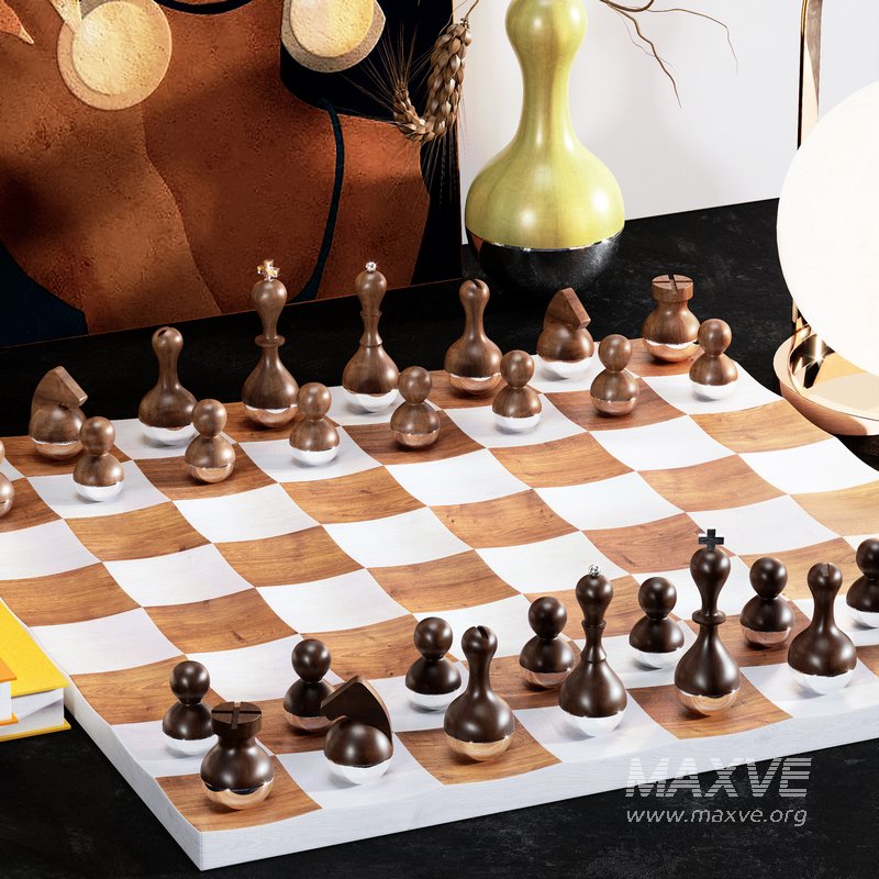 Decorative set with Umbra wobble chess set - Image 2