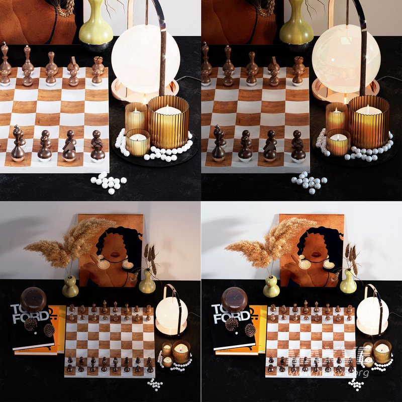 Decorative set with Umbra wobble chess set - Image 5