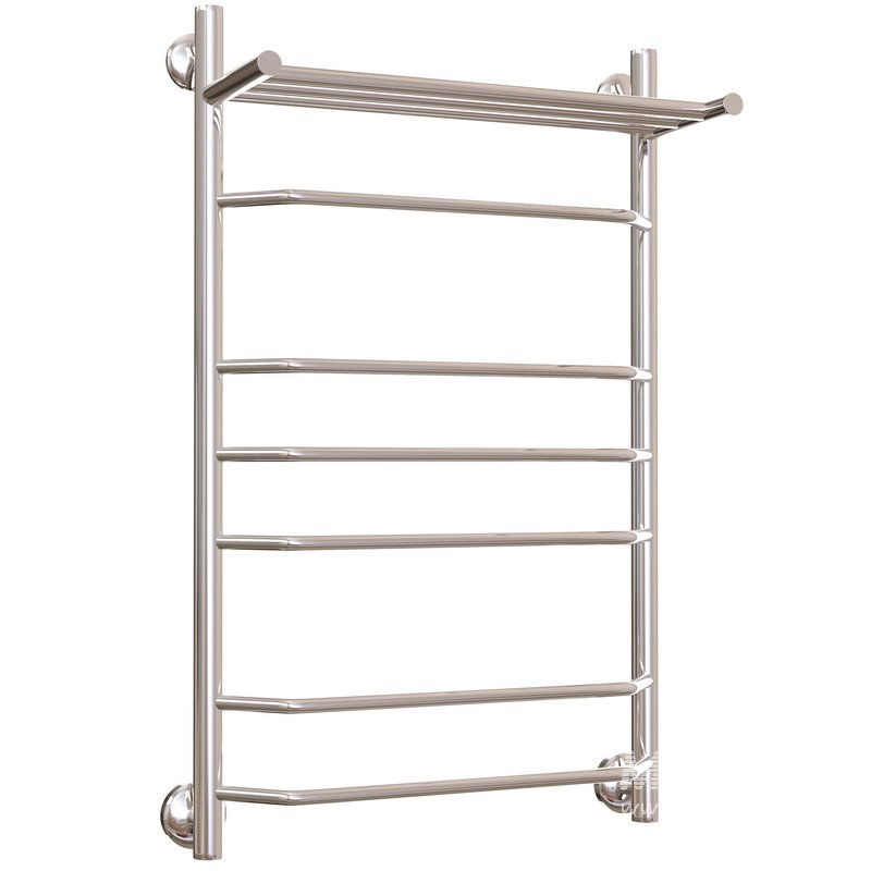 Water heated towel rail EWRIKA Sappho BR3 80×50 with shelf chrome - Image 1
