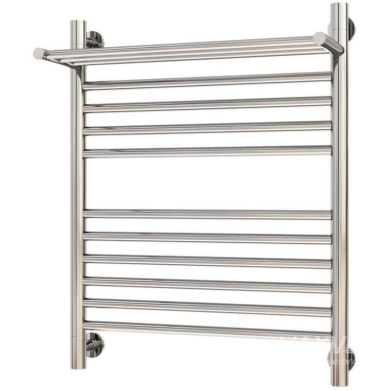 Water heated towel rail Sunerzha Bogema 60×50 with shelf straight - Image 2