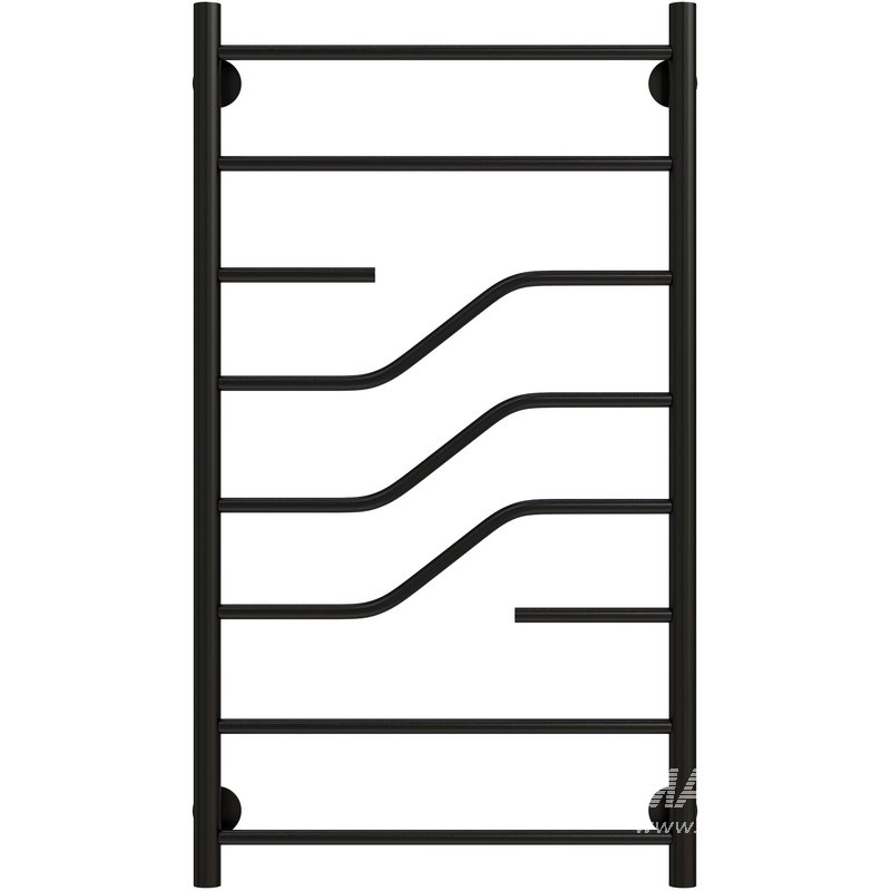 Water heated towel rail Secado Rivoli 100×50 matte black - Image 1