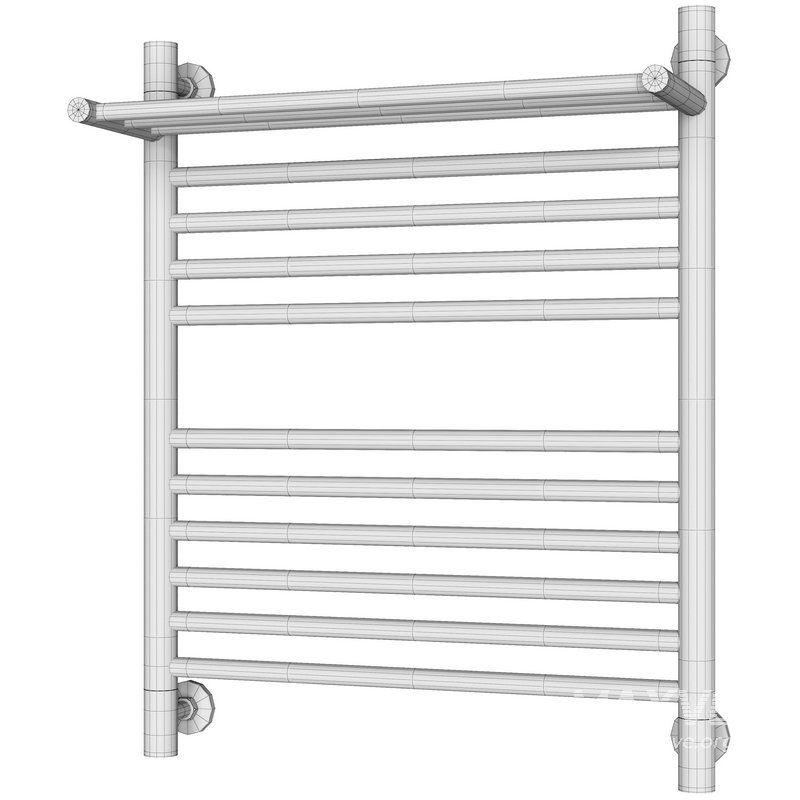 Water heated towel rail Sunerzha Bogema 60×50 with shelf straight - Image 1