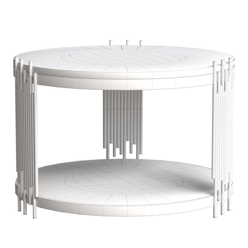 Camperian Rose Gold Coffee Table, Marble, Stainless Steel, Black - Image 2