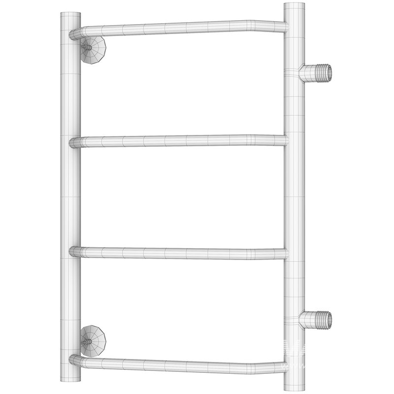 Water heated towel rail EWRIKA Safo BR1 60×40 with side connection 50 - Image 1