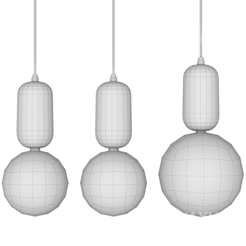 Pendant lamp Parachilna Aballs by Jaimy Hayon 15 cm White - Image 3