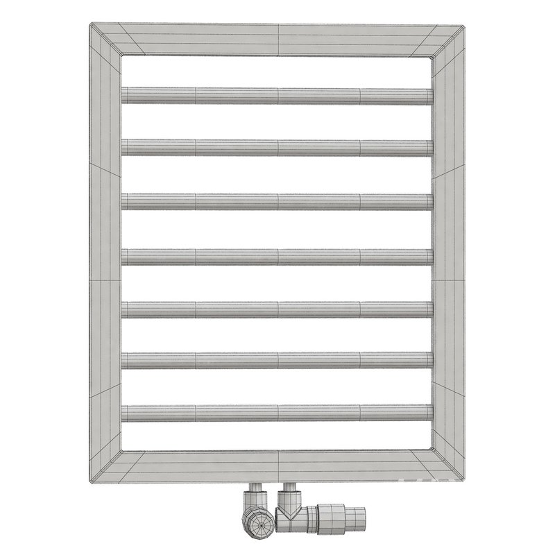 Water heated towel rail Zehnder Subway SUBI 060 045 stainless steel - Image 2