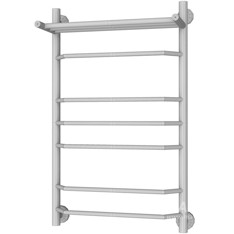Water heated towel rail EWRIKA Sappho BR3 80×50 with shelf chrome - Image 2
