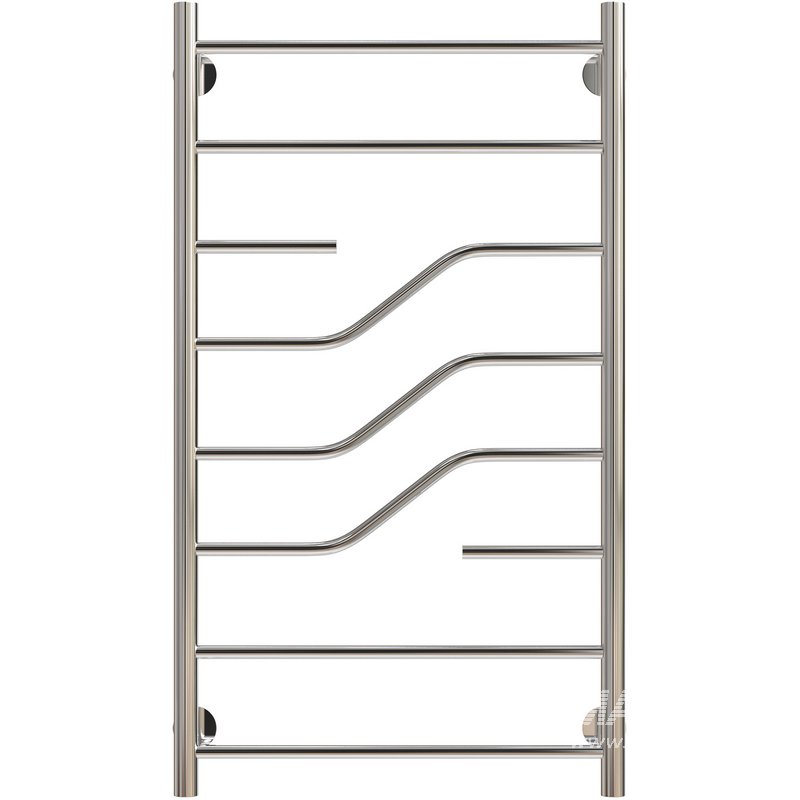 Water heated towel rail Secado Rivoli 100×50 matte black - Image 2