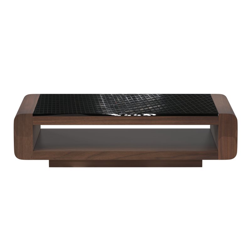 coffee table living table fashion walnut white luxury - Image 1